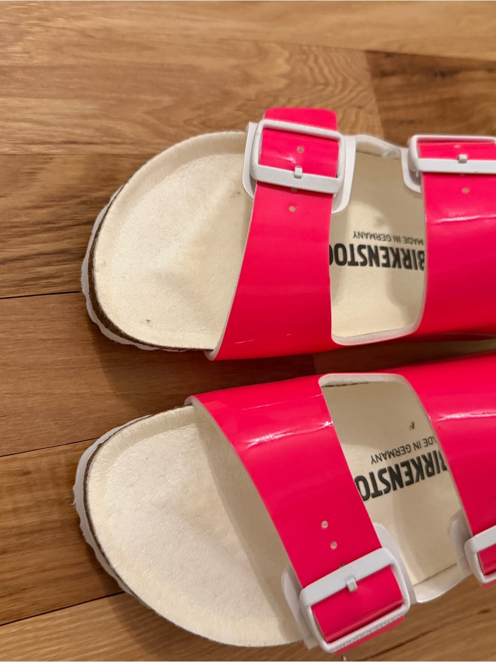 Birkenstock Milano Sandals in Neon Pink - Picture 5 of 5